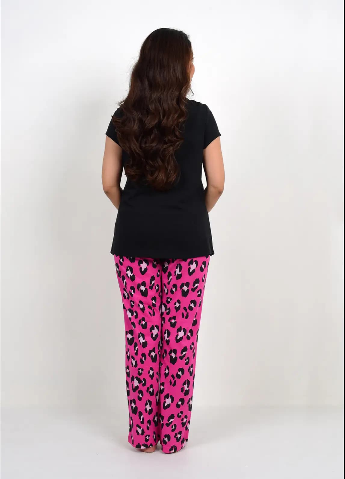 Black Animal Print PJ Set