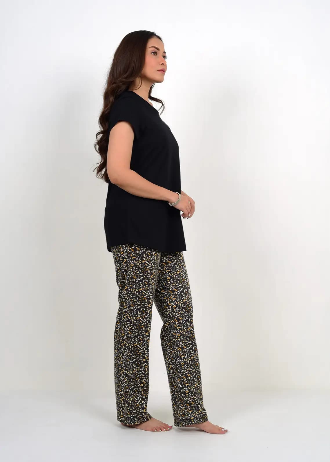 BLACK Print PJ Set