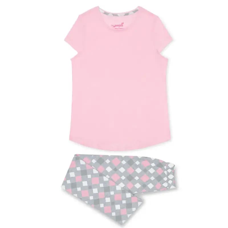 Pink Grey PJ Set