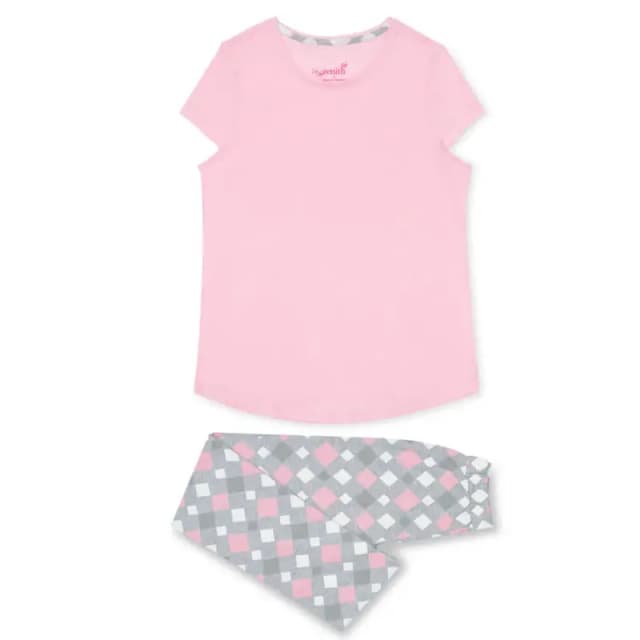 Pink Grey PJ Set
