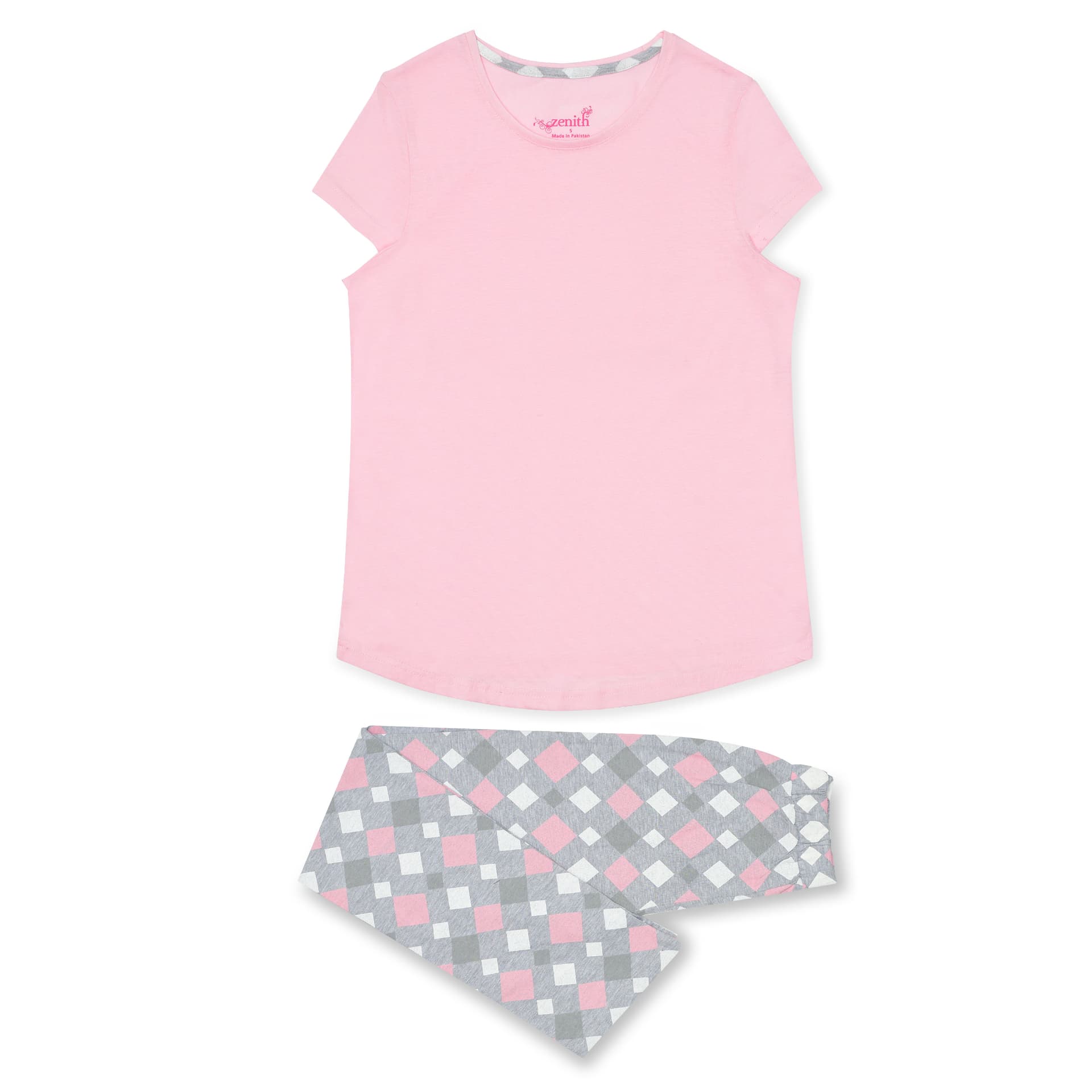 Pink Grey PJ Set