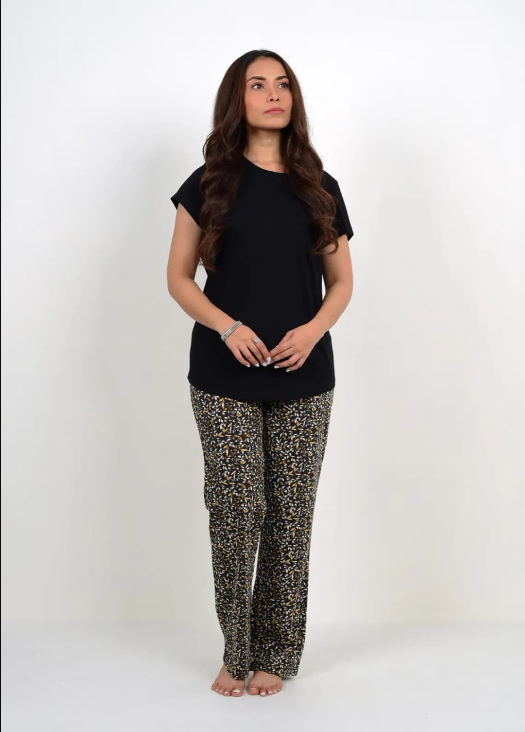 BLACK Print PJ Set